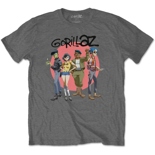 GORILLAZ - Group Circle Rise T-Shirt