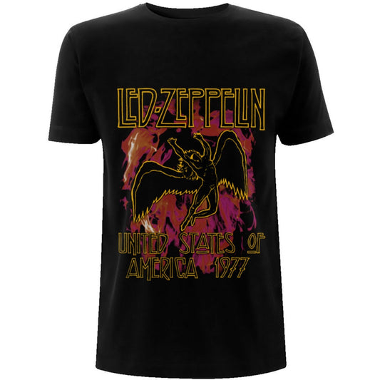 LED ZEPPELIN - Black Flames T-Shirt