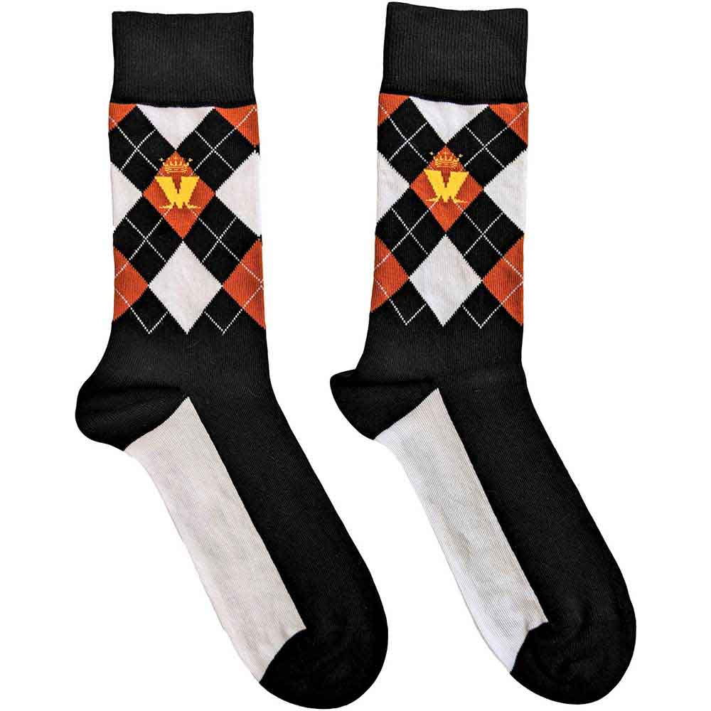 MADNESS - Crown & M Brown Diamond Socks (7-11)