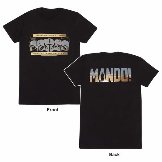 STAR WARS : MANDALORIAN - Row Of Helmets Front & Back T-Shirt