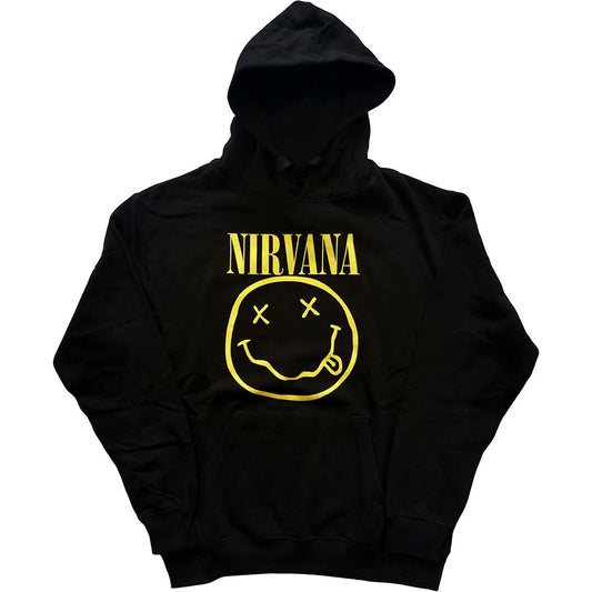 NIRVANA - Yellow Smiley Hoodie (Black)