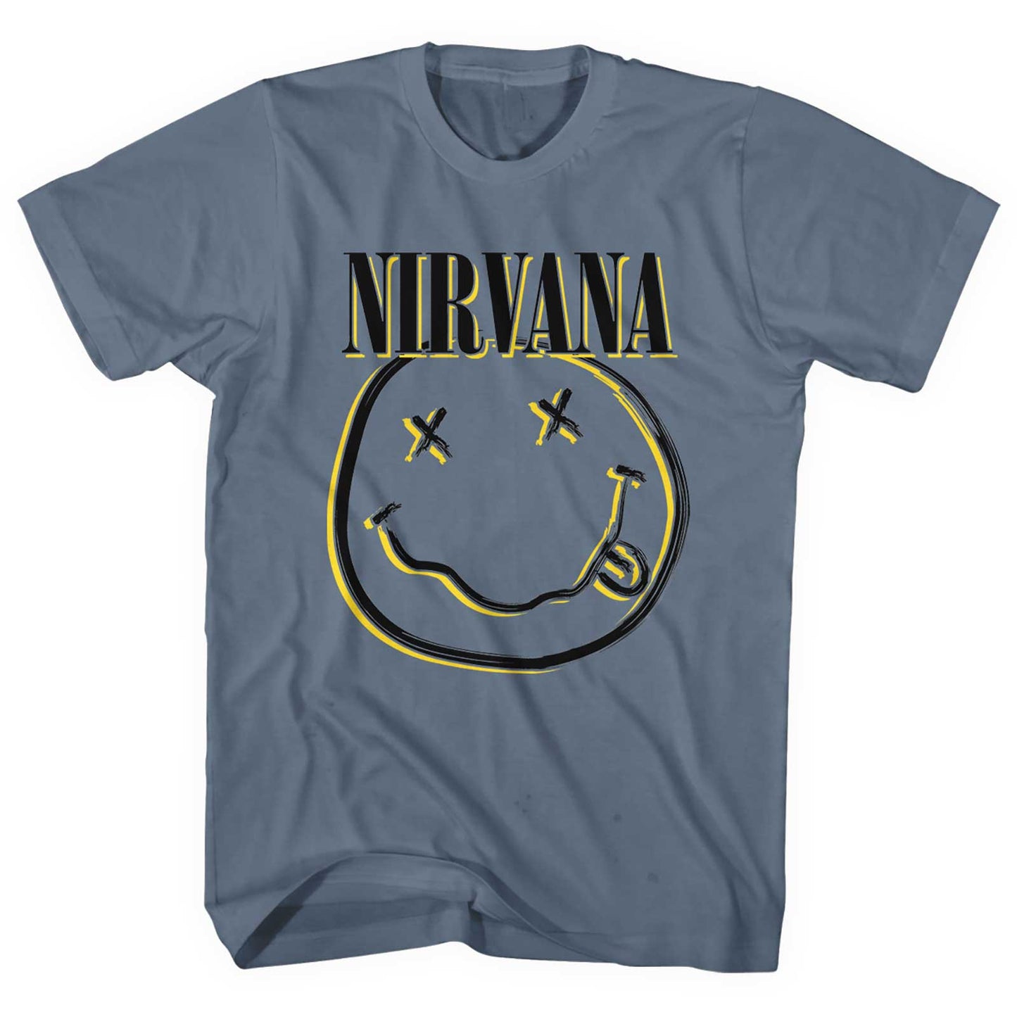 NIRVANA - Inverse Smiley Blue T-Shirt