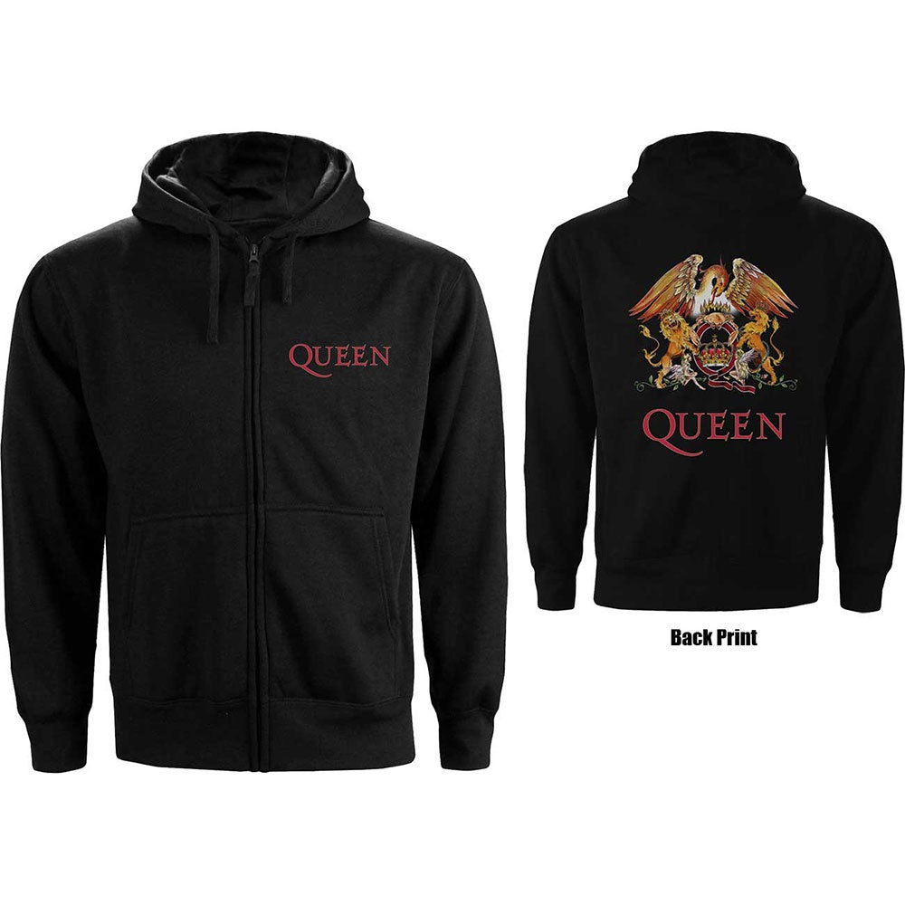 QUEEN - Crest Zip Fitted Hoodie