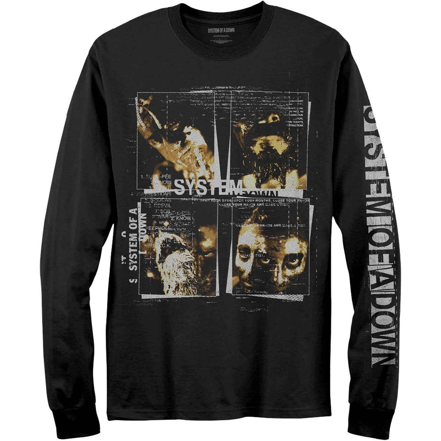 SYSTEM OF A DOWN - Face Boxes Long Sleeve T-Shirt