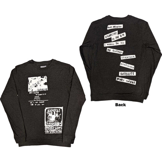 SEX PISTOLS - 100 Club Back Print Long Sleeve T-Shirt