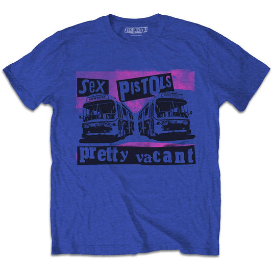 SEX PISTOLS - Pretty Vacant Coaches Blue T-Shirt