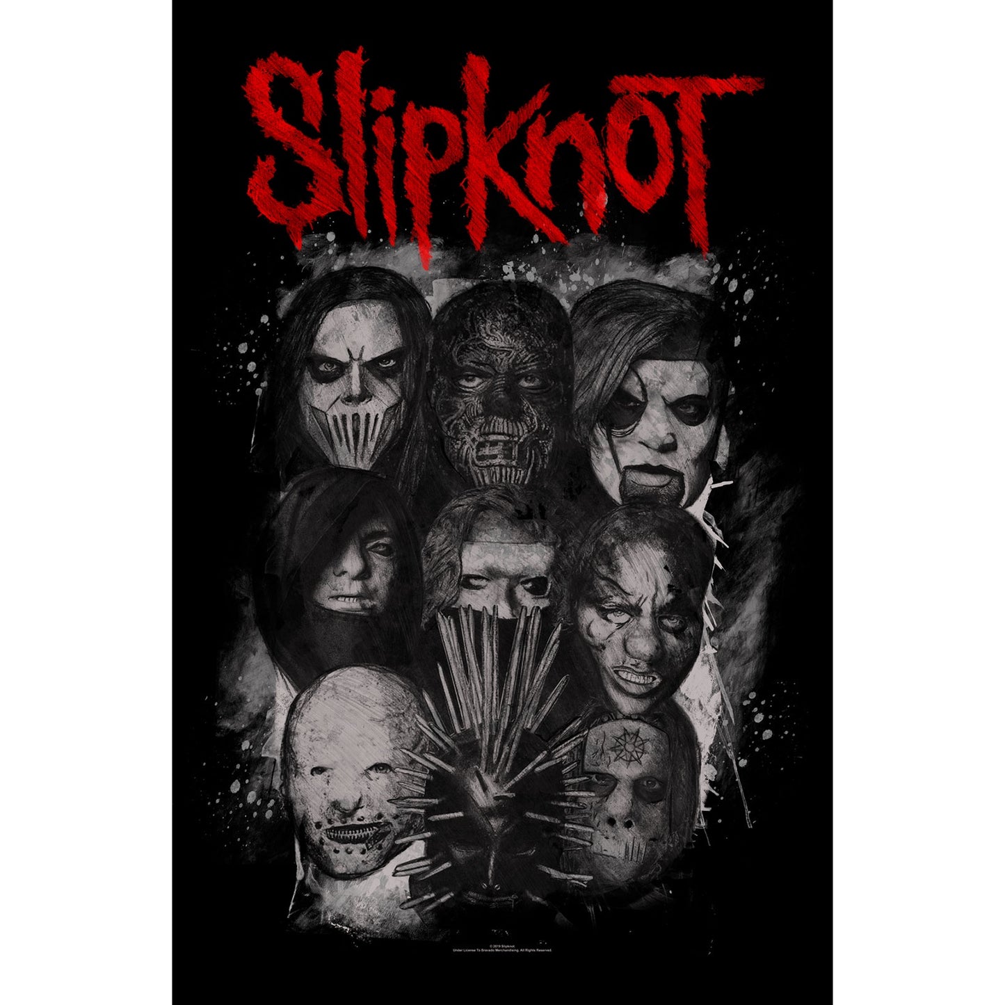 SLIPKNOT - Masks Textile Poster