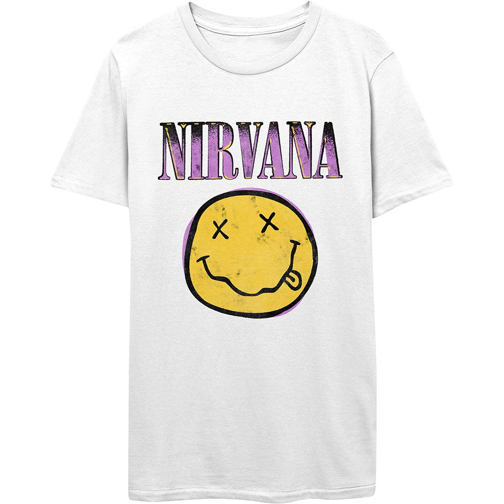 NIRVANA - Xerox Smiley White T-Shirt