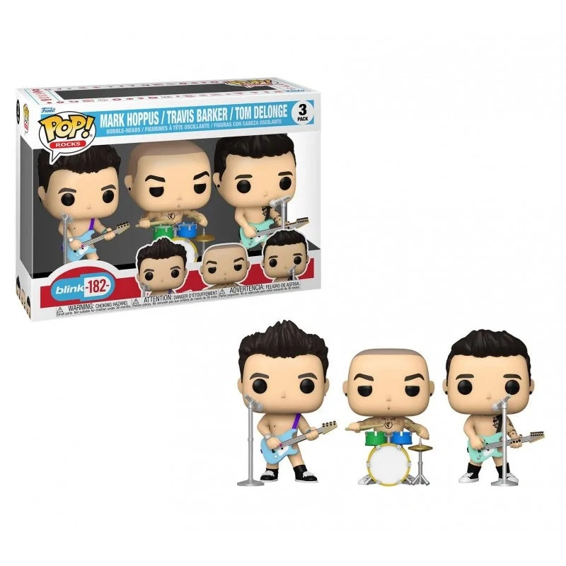 BLINK 182 - Mark Hoppus, Travis Barker & Tom Delonge 3-Pack Funko Pop!